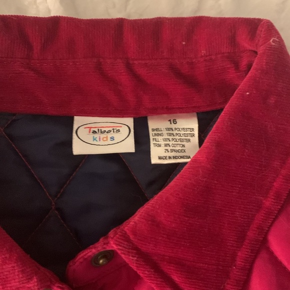 Talbots deep red-pink colored vest. Never worn - Picture 2 of 5